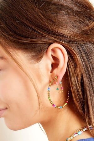 Colourful chain earrings - #summergirls collection Silver Color Copper h5 Picture2